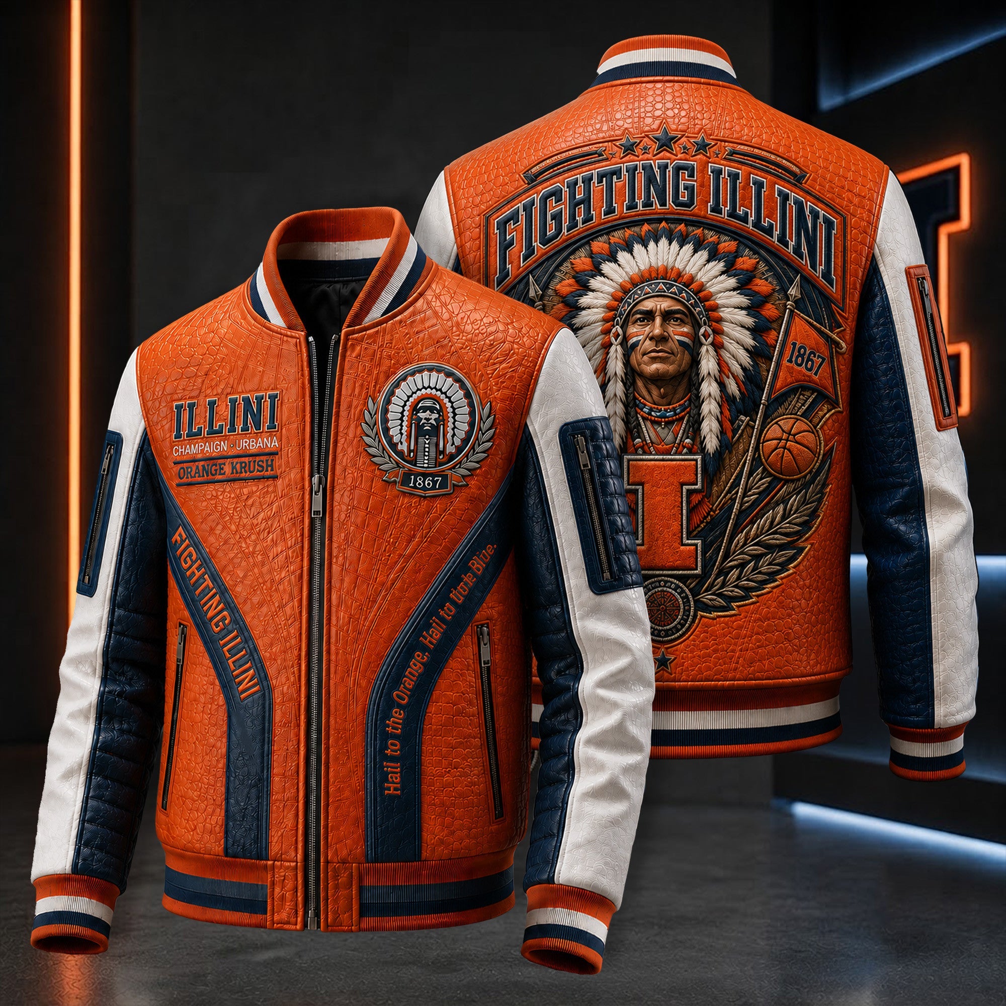 Premium IFI Leather Zipper Jacket PVNA