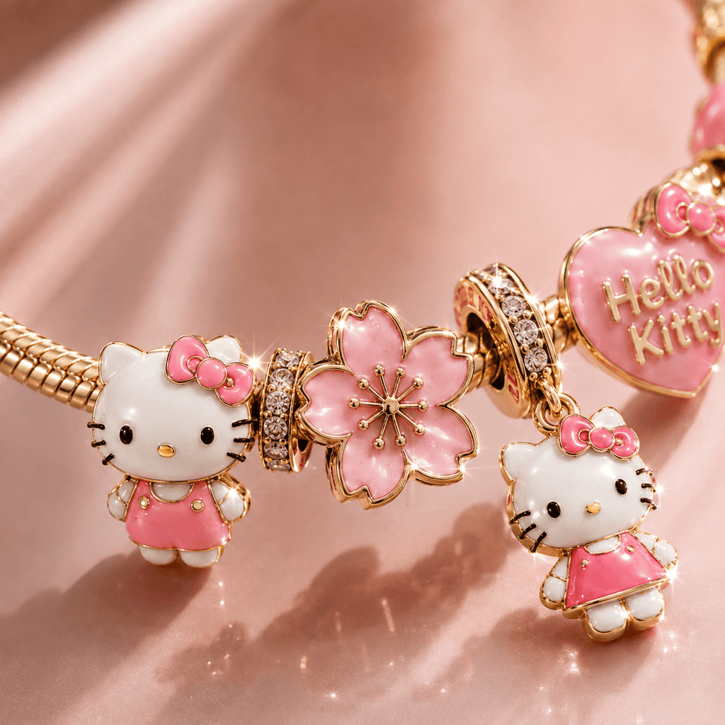HLKT Gold Charm Bracelet Set BMD