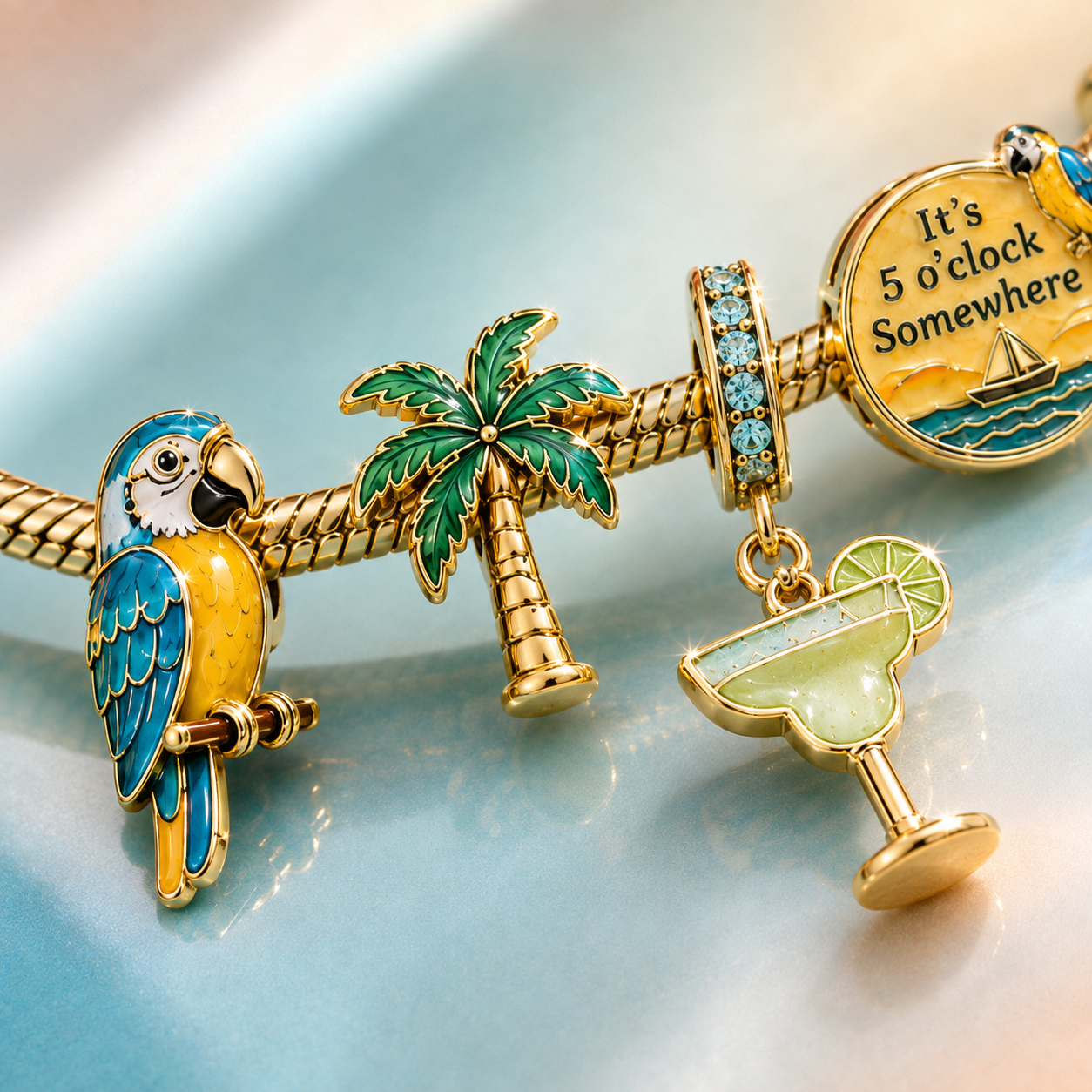 JBT Gold Charm Bracelet Set BMD
