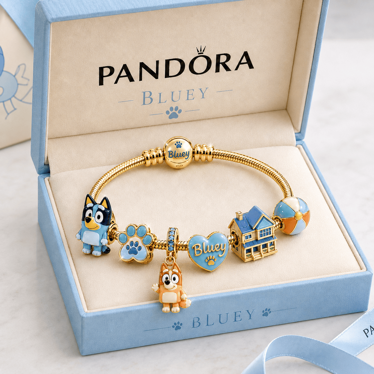 BLU Gold Charm Bracelet Set BMD