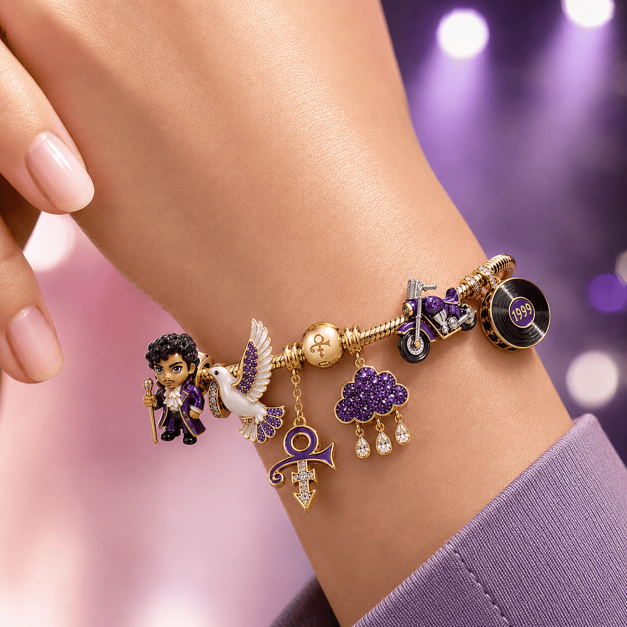 PRCE Gold Charm Bracelet Set BMD