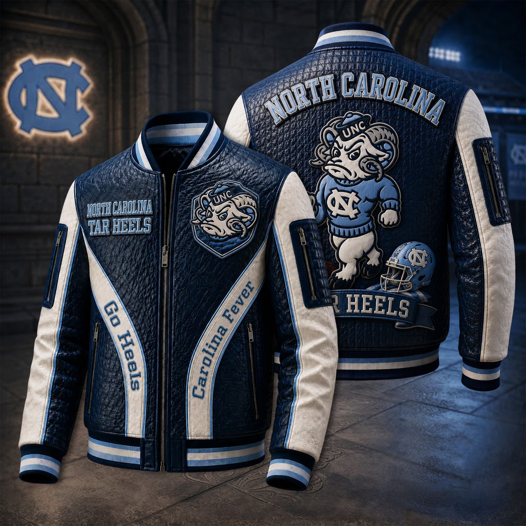 Premium UNC Leather Zipper Jacket PVNA