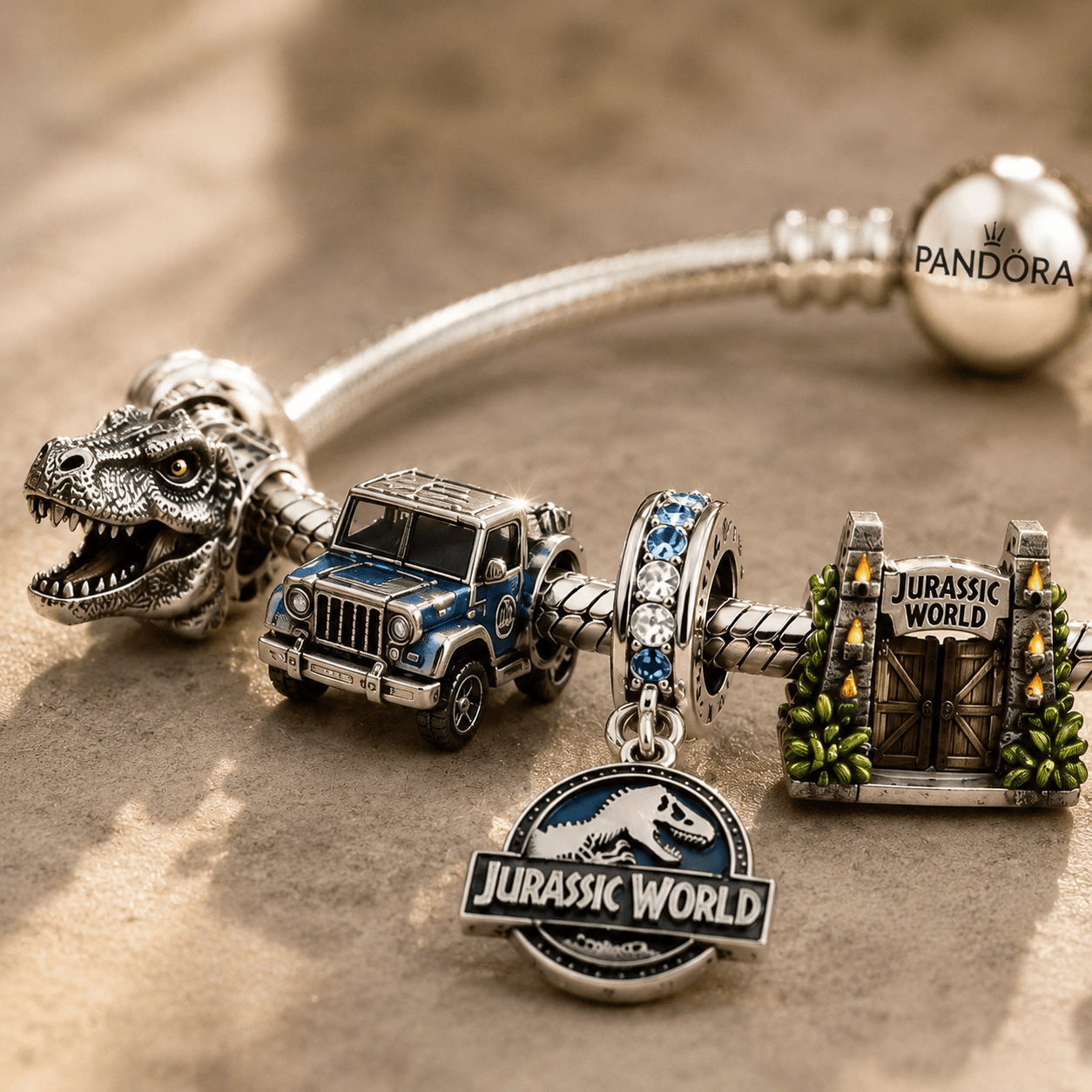 JRSW Sliver Charm Bracelet Set TTN